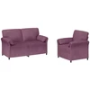 Sofa Sofos komplektas 2 vnt. Violetinė Aksomas