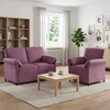 Sofa Sofos komplektas 2 vnt. Violetinė Aksomas