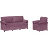 Sofa Sofos komplektas 2 vnt. Violetinė Aksomas