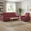 Sofa Sofos komplektas 2 vnt. Vyno raudona Audinys