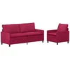 Sofa Sofos komplektas 2 vnt. Vyno raudona Aksomas