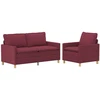 Sofa Sofos komplektas 2 vnt. Vyno raudona Audinys