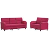 Sofa Sofos komplektas 2 vnt. Vyno raudona Aksomas
