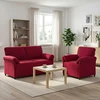 Sofa Sofos komplektas 2 vnt. Vyno raudona Aksomas