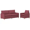 Sofa Sofos komplektas 2 vnt. Vyno raudona Audinys