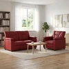 Sofa Sofos komplektas 2 vnt. Vyno raudona Dirbtinė oda
