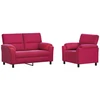 Sofa Sofos komplektas 2 vnt. Vyno raudona Aksomas