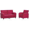 Sofa Sofos komplektas 2 vnt. Vyno raudona Aksomas
