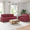 Sofa Sofos komplektas 2 vnt. Vyno raudona Audinys
