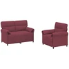 Sofa Sofos komplektas 2 vnt. Vyno raudona Audinys