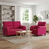Sofa Sofos komplektas 2 vnt. Vyno raudona Aksomas