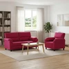 Sofa Sofos komplektas 2 vnt. Vyno raudona Aksomas