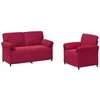 Sofa Sofos komplektas 2 vnt. Vyno raudona Aksomas
