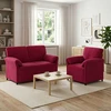 Sofa Sofos komplektas 2 vnt. Vyno raudona Aksomas