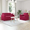 Sofa Sofos komplektas 2 vnt. Vyno raudona Aksomas