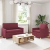 Sofa Sofos komplektas 2 vnt. Vyno raudona Audinys