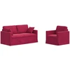 Sofa Sofos komplektas 2 vnt. Vyno raudona Aksomas