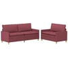 Sofa Sofos komplektas 2 vnt. Vyno raudona Audinys