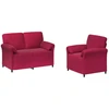 Sofa Sofos komplektas 2 vnt. Vyno raudona Aksomas