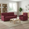 Sofa Sofos komplektas 2 vnt. Vyno raudona Audinys