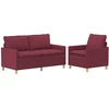 Sofa Sofos komplektas 2 vnt. Vyno raudona Audinys