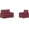 Sofa Sofos komplektas 2 vnt. Vyno raudona Audinys