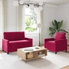 Sofa Sofos komplektas 2 vnt. Vyno raudona Aksomas