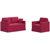 Sofa Sofos komplektas 2 vnt. Vyno raudona Aksomas