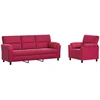 Sofa Sofos komplektas 2 vnt. Vyno raudona Aksomas