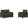 Sofa Sofos komplektas 2 vnt. Žalia Poliesteris