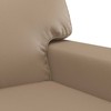 Sofa Sofos komplektas, 3 dalių, kapučino spalvos, dirbtinė oda