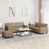 Sofa Sofos komplektas, 3 dalių, kapučino spalvos, dirbtinė oda