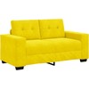 Sofa Sofos komplektas 3 pcs Geltona 221 x 80 x 80 cm Aksomas