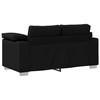 Sofa 3 vnt. Juoda Lino mišinio audinys