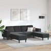 Svetainės sofa 3 pcs Juoda 250 x 188 x 76 cm