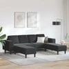 Svetainės sofa 3 pcs Juoda 250 x 188 x 76 cm