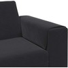 Svetainės sofa 3 pcs Juoda 250 x 188 x 76 cm