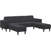 Svetainės sofa 3 pcs Juoda 250 x 188 x 76 cm