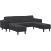 Svetainės sofa 3 pcs Juoda 250 x 188 x 76 cm