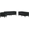 Svetainės sofa 3 pcs Juoda 194 x 74,5 x 70,5 cm Aksomas