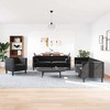 Svetainės sofa 3 pcs Juoda 194 x 74,5 x 70,5 cm Aksomas