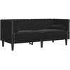 Svetainės sofa 3 pcs Juoda 194 x 74,5 x 70,5 cm Aksomas