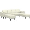 Svetainės sofa 3 pcs Kreminė 250 x 188 x 76 cm
