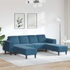 Svetainės sofa 3 pcs Mėlyna 250 x 188 x 76 cm