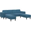 Svetainės sofa 3 pcs Mėlyna 250 x 188 x 76 cm