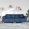 Svetainės sofa 3 pcs Mėlyna Poliesteris