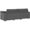 Sofa 3 pcs Tamsiai pilka 219 x 80 x 82 cm Lino mišinio audinys