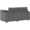 Sofa 3 pcs Tamsiai pilka 219 x 80 x 82 cm Lino mišinio audinys
