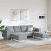 Svetainės sofa 3 pcs Šviesiai pilka Poliesteris