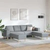 Svetainės sofa 3 pcs Šviesiai pilka Poliesteris